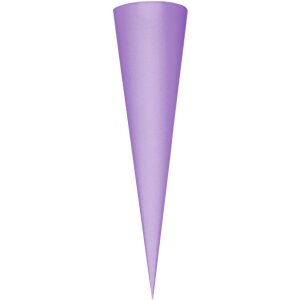 Cono escolar en blanco 70 cm morado