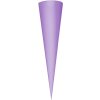 Cono escolar en blanco 70 cm morado