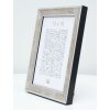 S40JE9 Marco de madera plateado con superficie craquelada marrón oscuro
