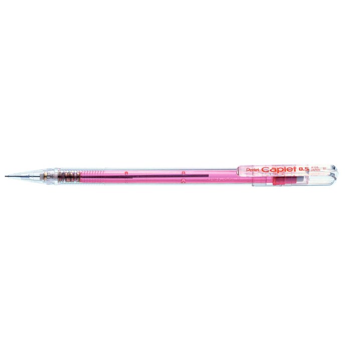 Portaminas Pentel CAPLET 0,5mm rosa transparente