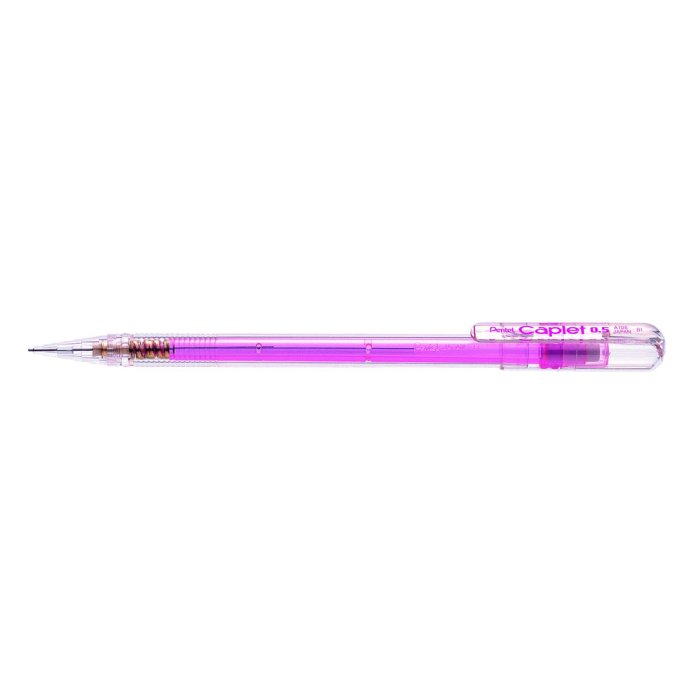Portaminas Pentel CAPLET rosa transparente 0.5mm