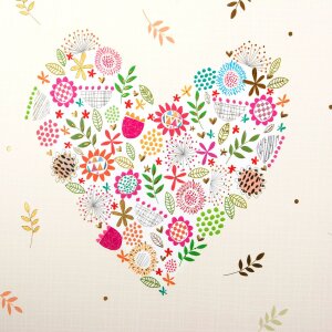 Goldbuch álbum de boda Flores en el corazón 30x31 cm 60 páginas blancas