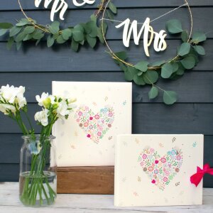 Goldbuch álbum de boda Flores en el corazón 30x31 cm 60 páginas blancas