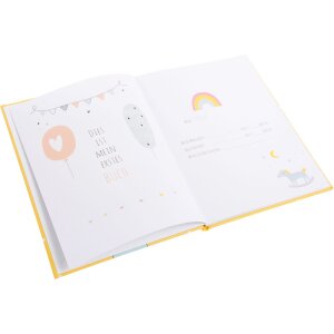 Goldbuch Diario del bebé Bienvenido pequeño amarillo 21x28 cm 44 páginas ilustradas