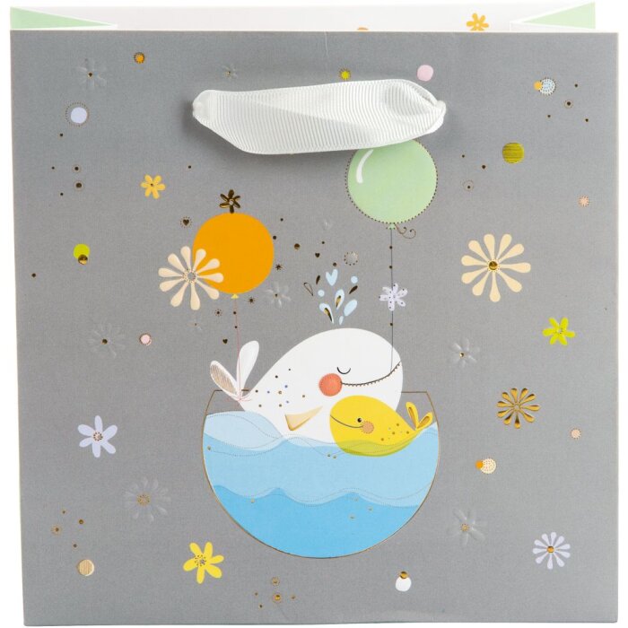 Bolsa de regalo Little Whale 18x18x8 cm