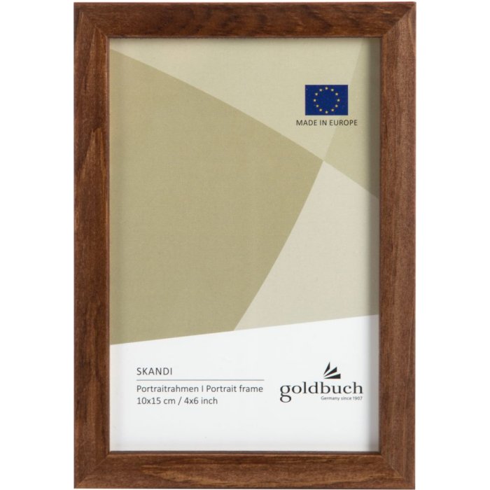 Marco de fotos de madera Goldbuch Skandi 10x15 cm marrón