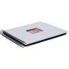 HNFD Álbum de espiral Khari blanco estriado 24x25 cm 50 páginas negras