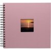 HNFD Álbum espiral Khari rosa acanalado 24x25 cm 50 páginas negras