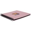 HNFD Álbum espiral Khari rosa acanalado 24x25 cm 50 páginas negras