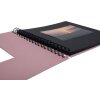HNFD Álbum espiral Khari rosa acanalado 24x25 cm 50 páginas negras