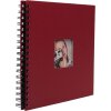 HNFD Álbum espiral Khari rosso acanalado 24x25 cm 50 páginas negras