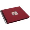 HNFD Álbum espiral Khari rosso acanalado 24x25 cm 50 páginas negras