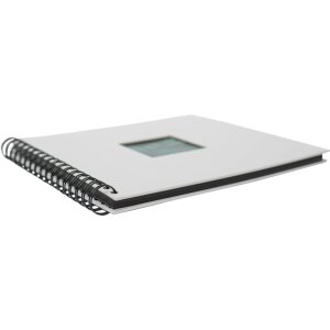 HNFD Álbum espiral Khari gris hielo estriado 24x25 cm 50 páginas negras