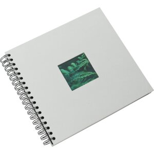 HNFD Álbum espiral Khari gris hielo estriado 24x25 cm 50 páginas negras