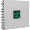 HNFD Álbum espiral Khari gris hielo estriado 24x25 cm 50 páginas negras