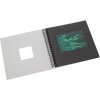 HNFD Álbum espiral Khari gris hielo estriado 24x25 cm 50 páginas negras