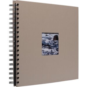 Álbum espiral Khari topo metálico negro páginas 24x25 cm