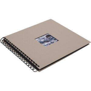 Álbum espiral Khari topo metálico negro páginas 24x25 cm