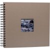 Álbum espiral Khari topo metálico negro páginas 24x25 cm