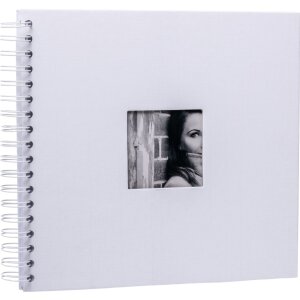 HNFD Álbum de espiral Khari blanco estriado 24x25...