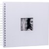 HNFD Álbum de espiral Khari blanco estriado 24x25 cm 50 páginas blancas