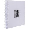 HNFD Álbum de espiral Khari blanco estriado 24x25 cm 50 páginas blancas