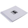 HNFD Álbum de espiral Khari blanco estriado 24x25 cm 50 páginas blancas