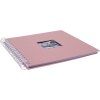 HNFD Álbum espiral Khari rosa acanalado 24x25 cm 50 páginas blancas