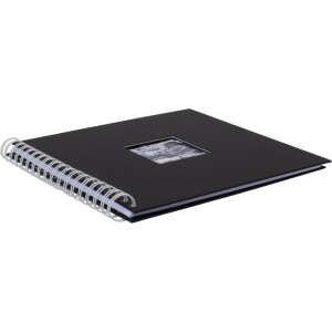HNFD Álbum espiral Khari negro mate 24x25 cm 50 páginas blancas