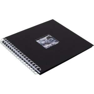 HNFD Álbum espiral Khari negro mate 24x25 cm 50 páginas blancas