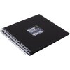 HNFD Álbum espiral Khari negro mate 24x25 cm 50 páginas blancas