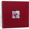 HNFD Álbum espiral Khari rosso acanalado 24x25 cm 50 páginas blancas