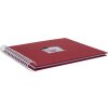 HNFD Álbum espiral Khari rosso acanalado 24x25 cm 50 páginas blancas