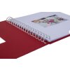HNFD Álbum espiral Khari rosso acanalado 24x25 cm 50 páginas blancas