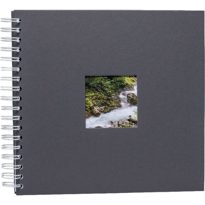 HNFD Álbum espiral Khari pizarra acanalado 24x25 cm 50 páginas blancas