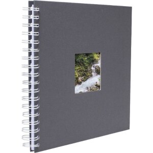 HNFD Álbum espiral Khari pizarra acanalado 24x25 cm 50 páginas blancas
