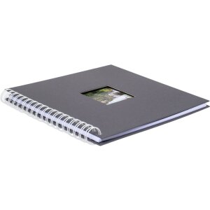 HNFD Álbum espiral Khari pizarra acanalado 24x25 cm 50 páginas blancas