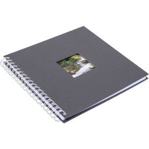 HNFD Álbum espiral Khari pizarra acanalado 24x25 cm 50 páginas blancas