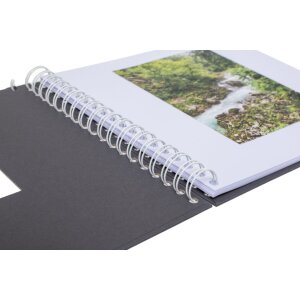 HNFD Álbum espiral Khari pizarra acanalado 24x25 cm 50 páginas blancas