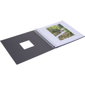 HNFD Álbum espiral Khari pizarra acanalado 24x25 cm 50 páginas blancas