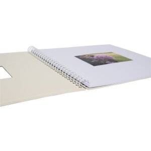 HNFD Álbum espiral Khari marfil acanalado 33x33 cm 50 páginas blancas