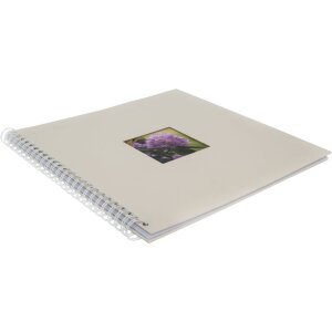 HNFD Álbum espiral Khari marfil acanalado 33x33 cm 50 páginas blancas