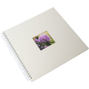 HNFD Álbum espiral Khari marfil acanalado 33x33 cm 50 páginas blancas