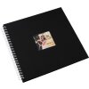 Álbum espiral Khari negro mate páginas blancas 33x33 cm