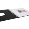 Álbum espiral Khari negro mate páginas blancas 33x33 cm