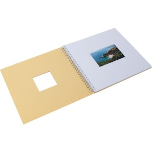 HNFD Álbum espiral Khari melón acanalado 33x33 cm 50 páginas blancas