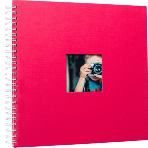 Álbum espiral Khari fucsia acanalado...