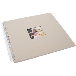 HNFD Álbum espiral Khari taupe metalizado 33x33 cm 50 páginas blancas