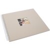 HNFD Álbum espiral Khari taupe metalizado 33x33 cm 50 páginas blancas