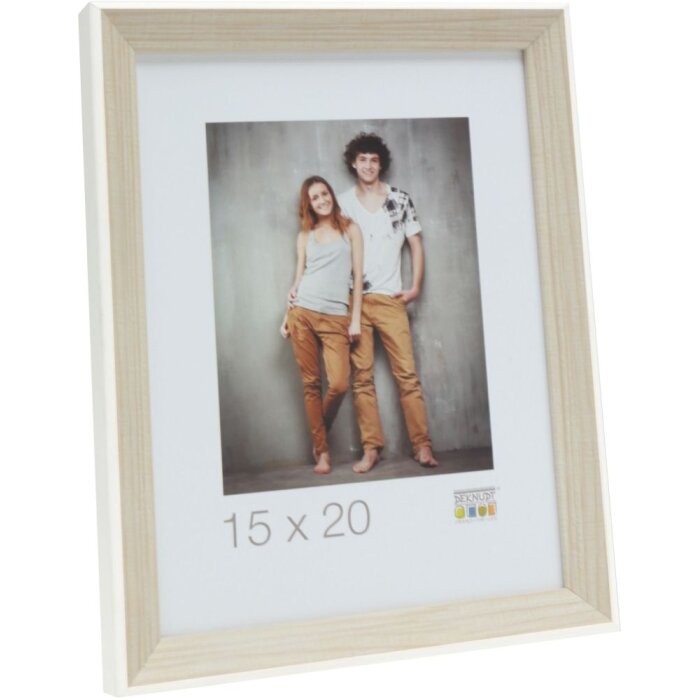 S46CH1 Marco de color natural con borde blanco